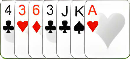 Lixo aberto no Buraco — todas as cartas visíveis